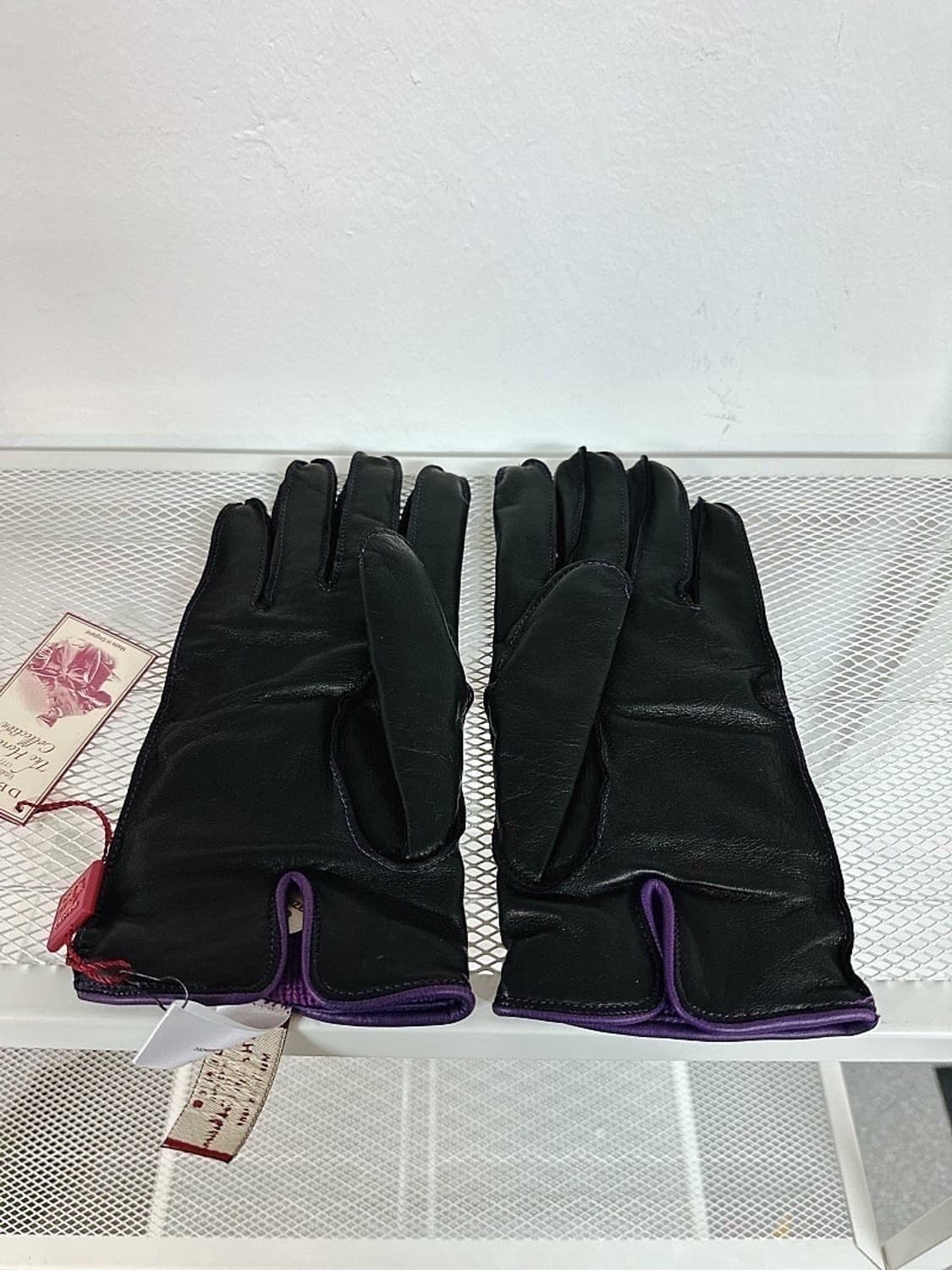 (정품/새상품) 덴츠 남성 블랙 퍼플 양가죽 울 캐시미어 장갑 상품이미지1