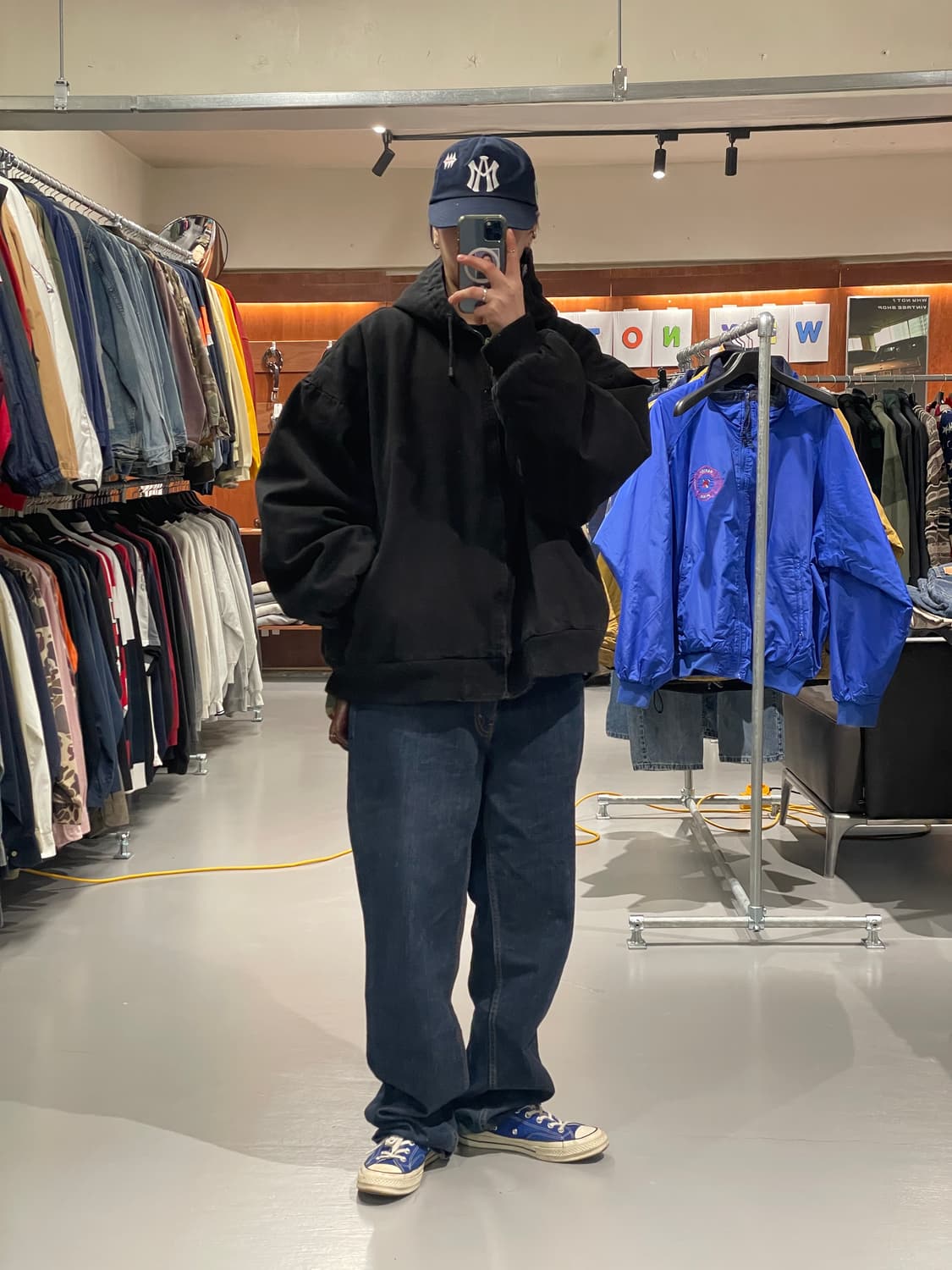 빈티지 빅사이즈 후드 엑티브 워크 자켓 상품이미지3