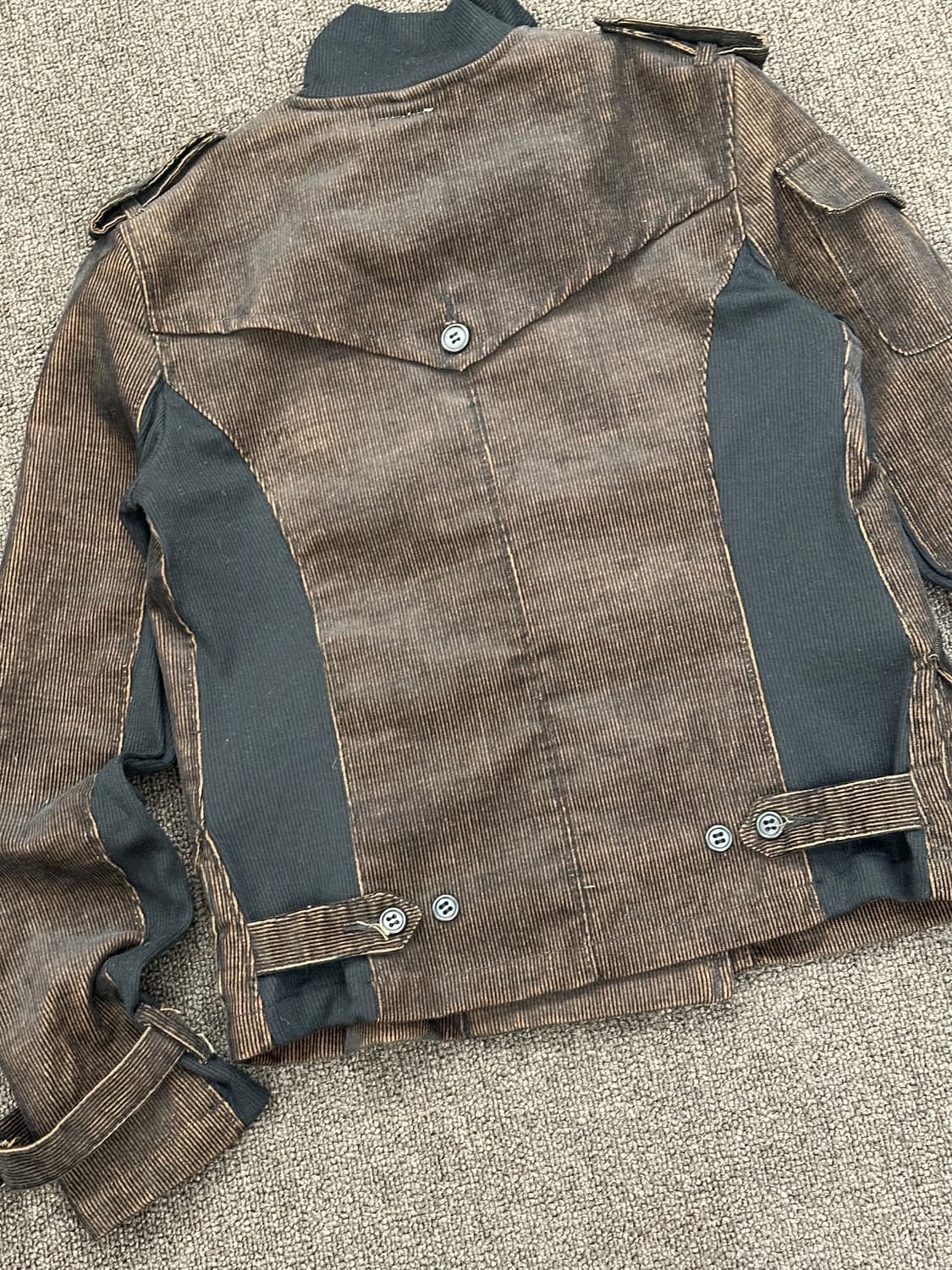 38)Japanese vintage 여성 브라운 코듀로이 더블 브레스티드 상품이미지9