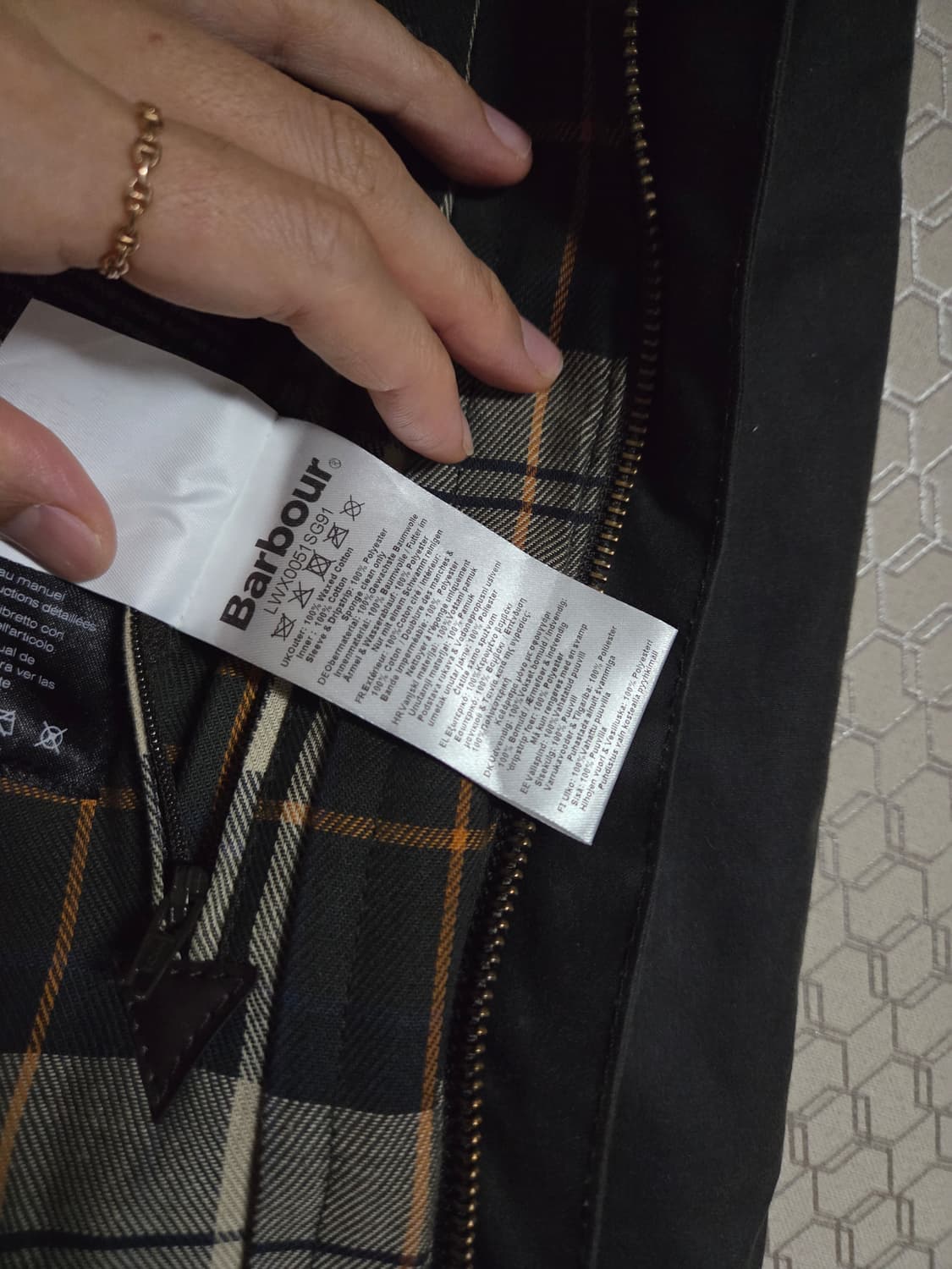 바버 여성 왁스자켓 UK10  상품이미지9