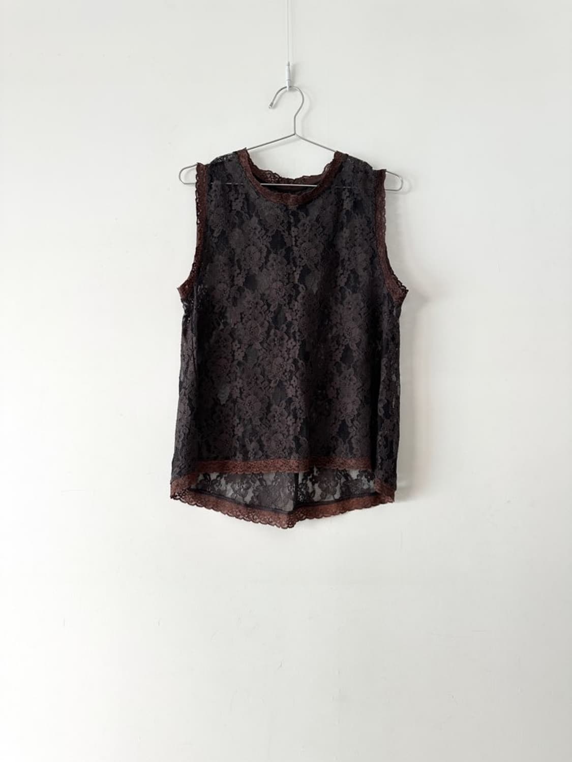 Double lace layer sleevelss 상품이미지1