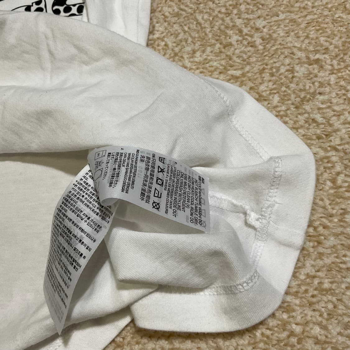 아디다스 딱붙 반팔 티셔츠 도트 호피 달마시안 패턴 빅 로고 슬림핏 상품이미지8