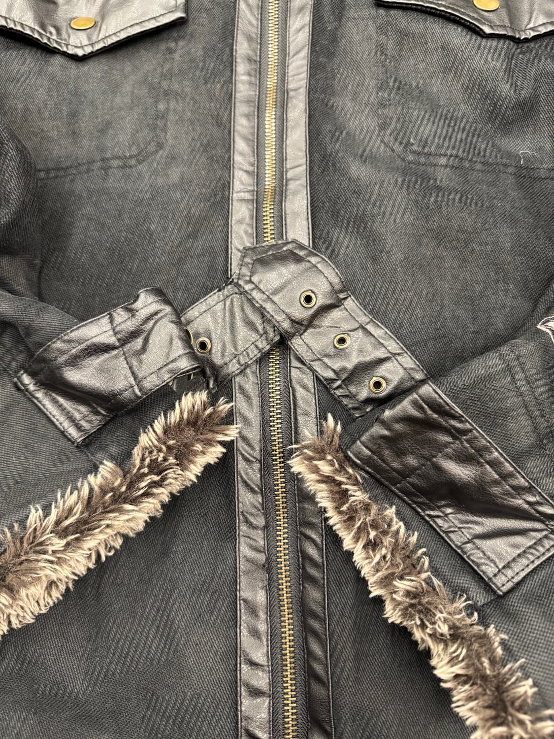 XL)IMPALA 빈티지 Y2K 무스탕(버클X) 상품이미지5