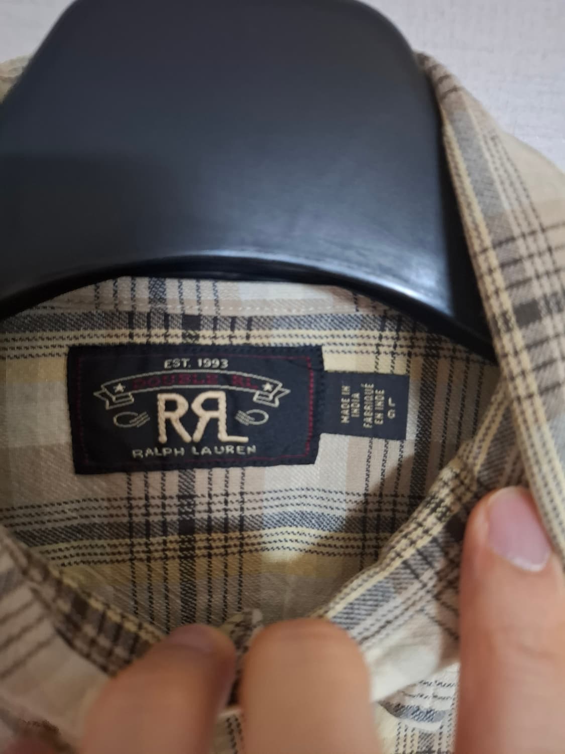 L RRL 플래드 트윌 체크 워크 셔츠 남방 상품이미지3