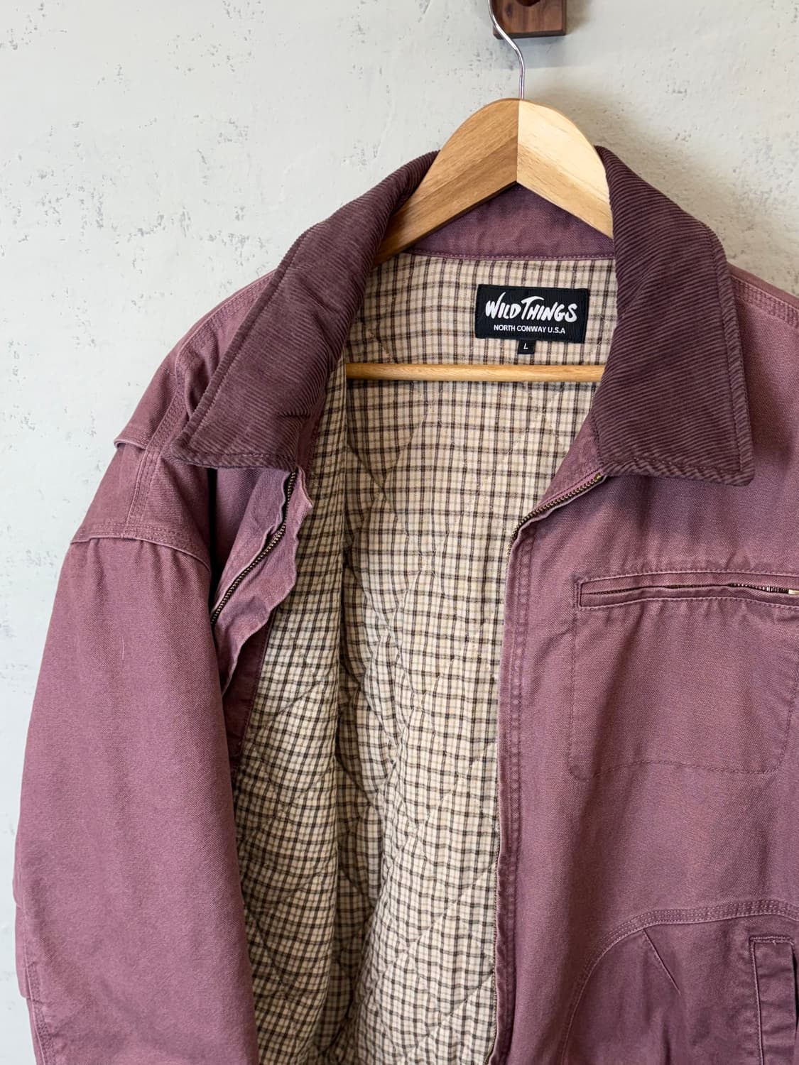 와일드띵스 빈티지 워크자켓 플럼 상품이미지4