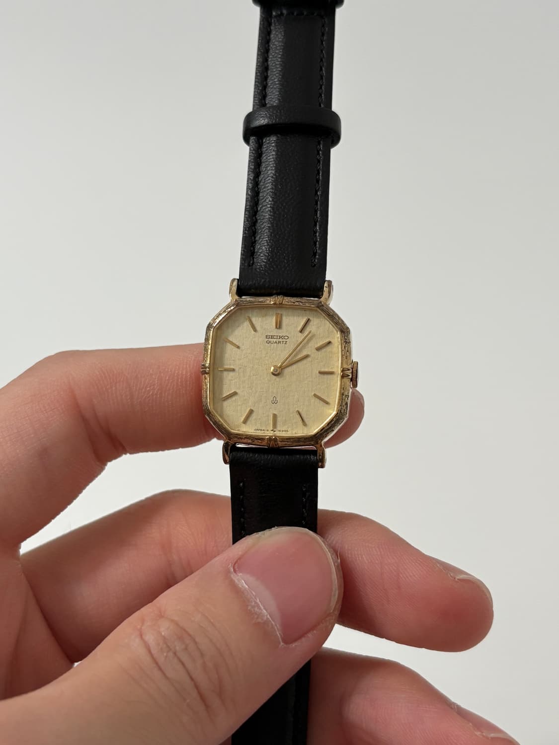 70s texture gold square ladies quartz 상품이미지2