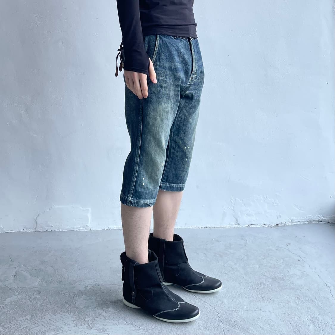 캐피탈 카메라백 데님 쇼츠 상품이미지3