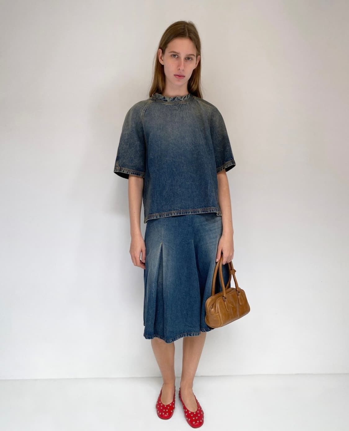 [S]기마구아스 Corinne 데님 티셔츠 상품이미지4