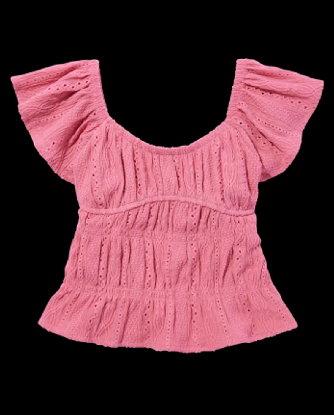 유럽빈티지)로맨틱 히메갸루 핑크튜튜 레이어드 모리걸 펀칭스모크여름블라우스 상품이미지3