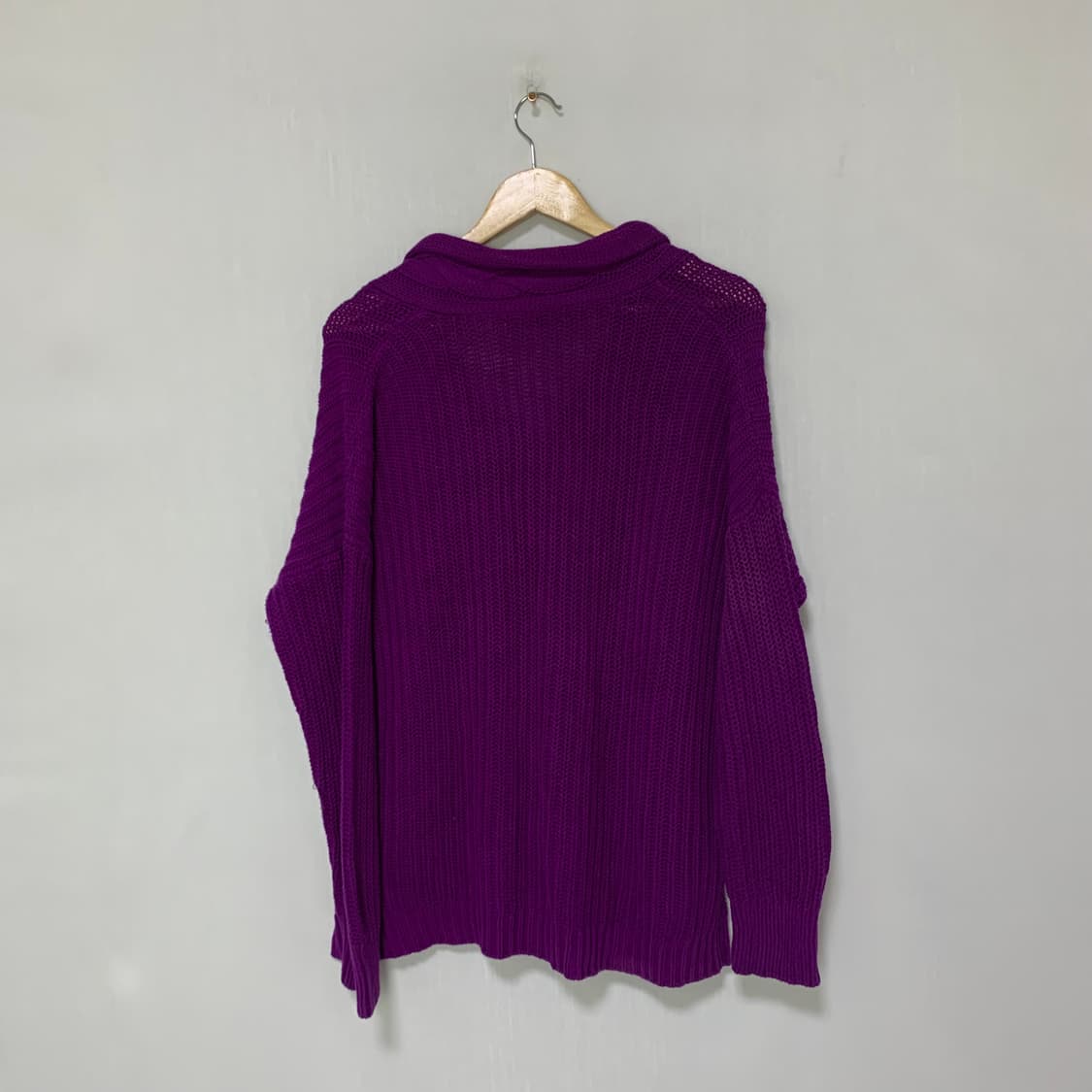로렌 랄프로렌 빈티지 루즈핏 니트 스웨터 퍼플 폴로 여성 상품이미지2
