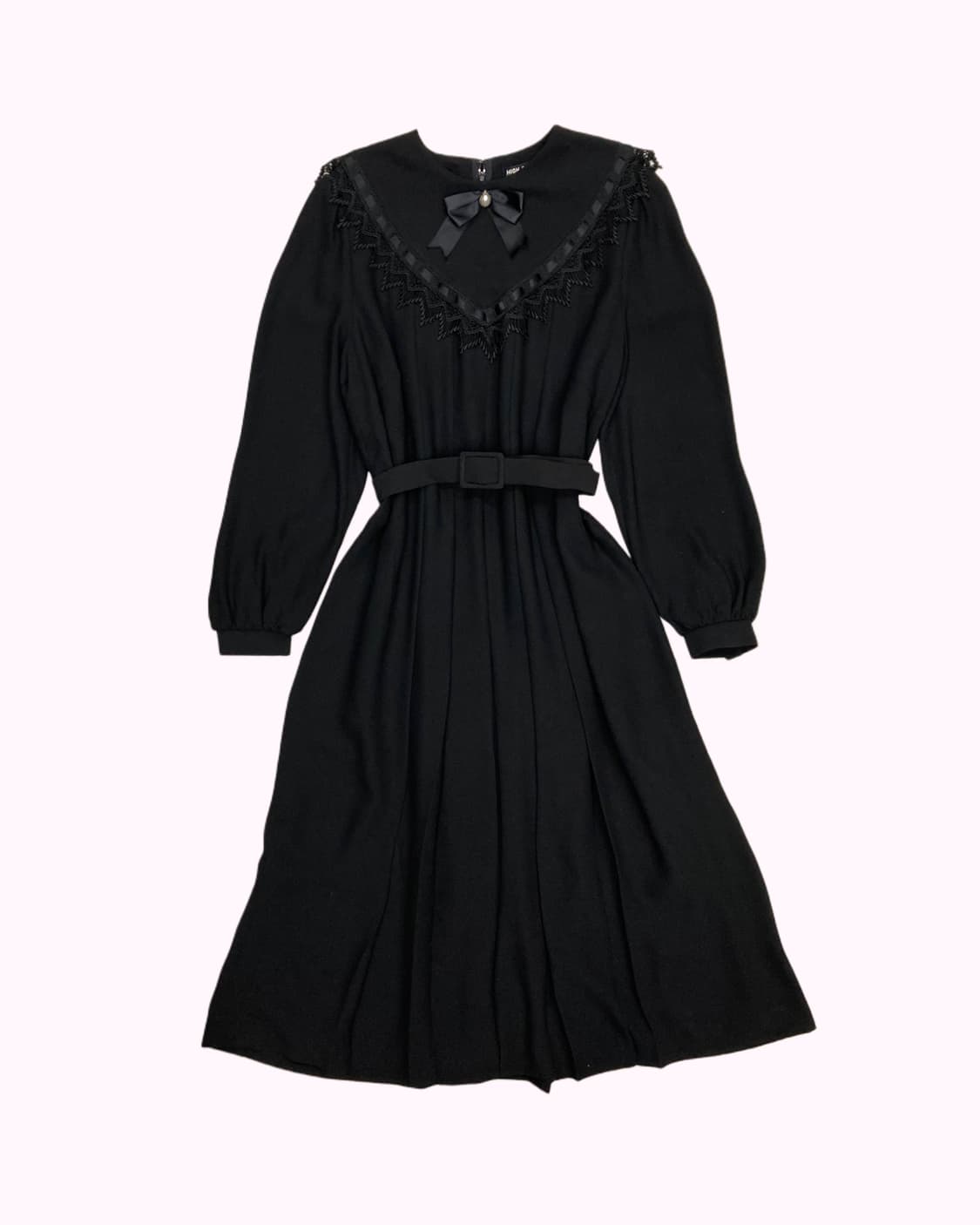 lace ribbon belted goth dress 상품이미지1