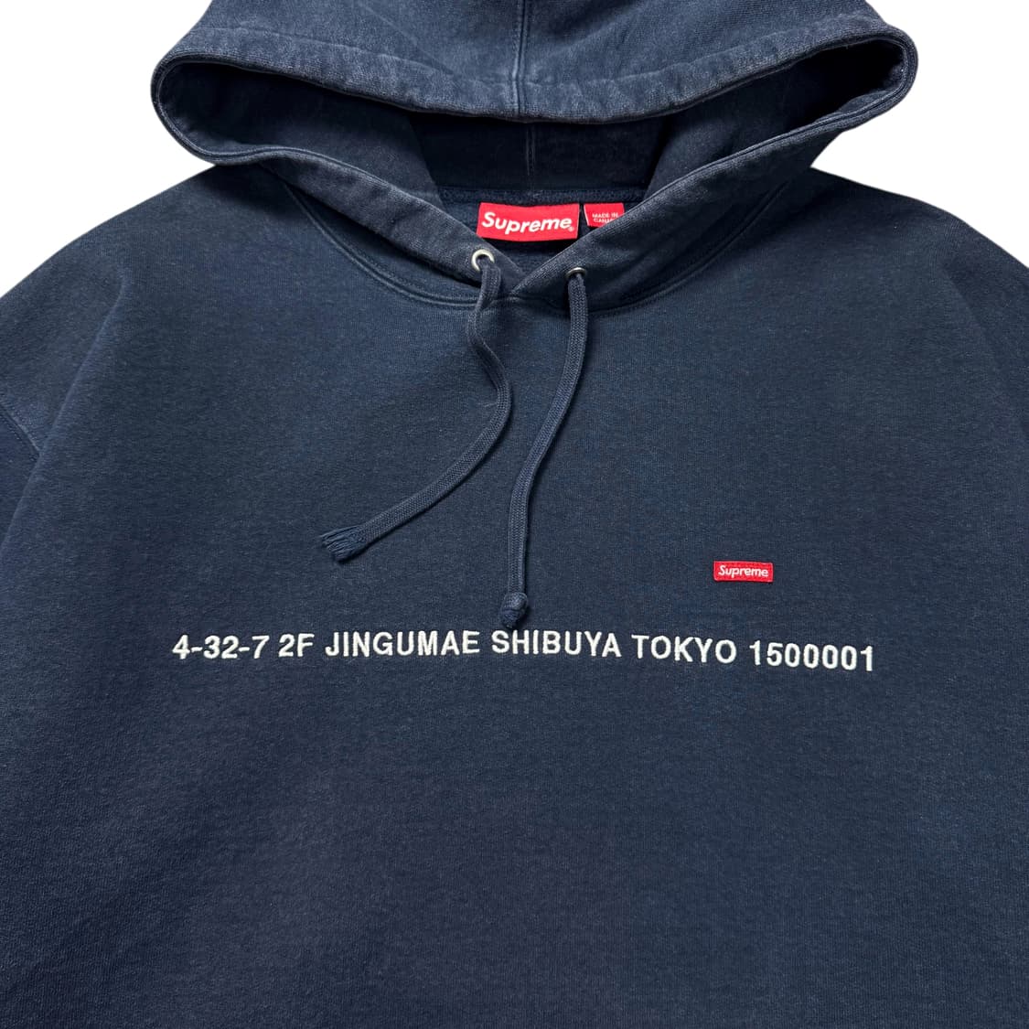 (L) 23fw 슈프림 도쿄샵 스몰박스 후드 스웻셔츠 네이비 상품이미지2