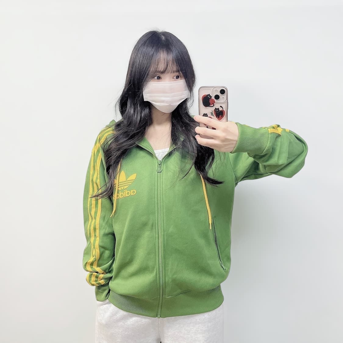 아디다스 후드플락 트랙 후드집업 녹차 말차 상품이미지1