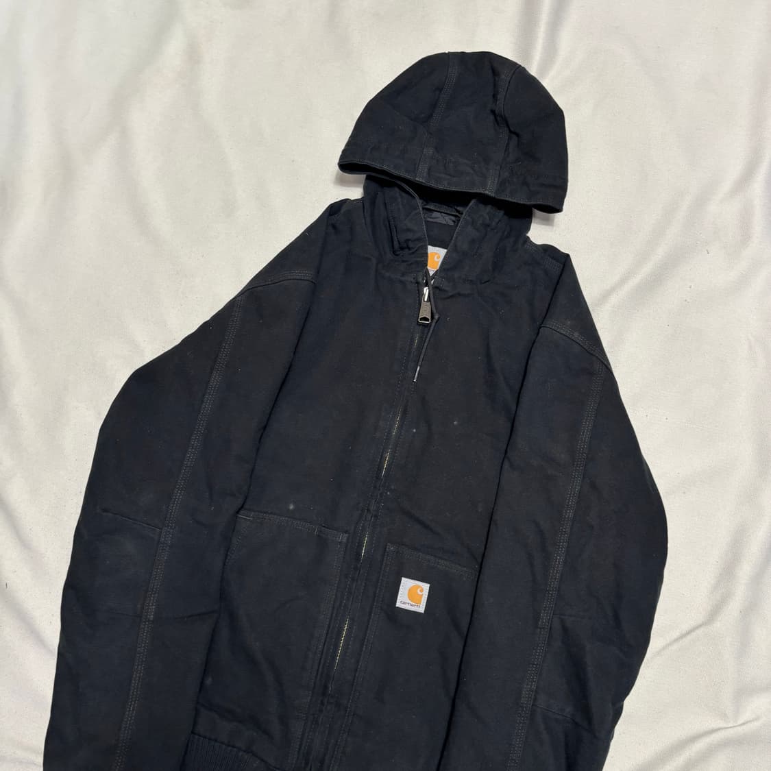 M 칼하트 블랙 후드 워크 자켓 상품이미지1