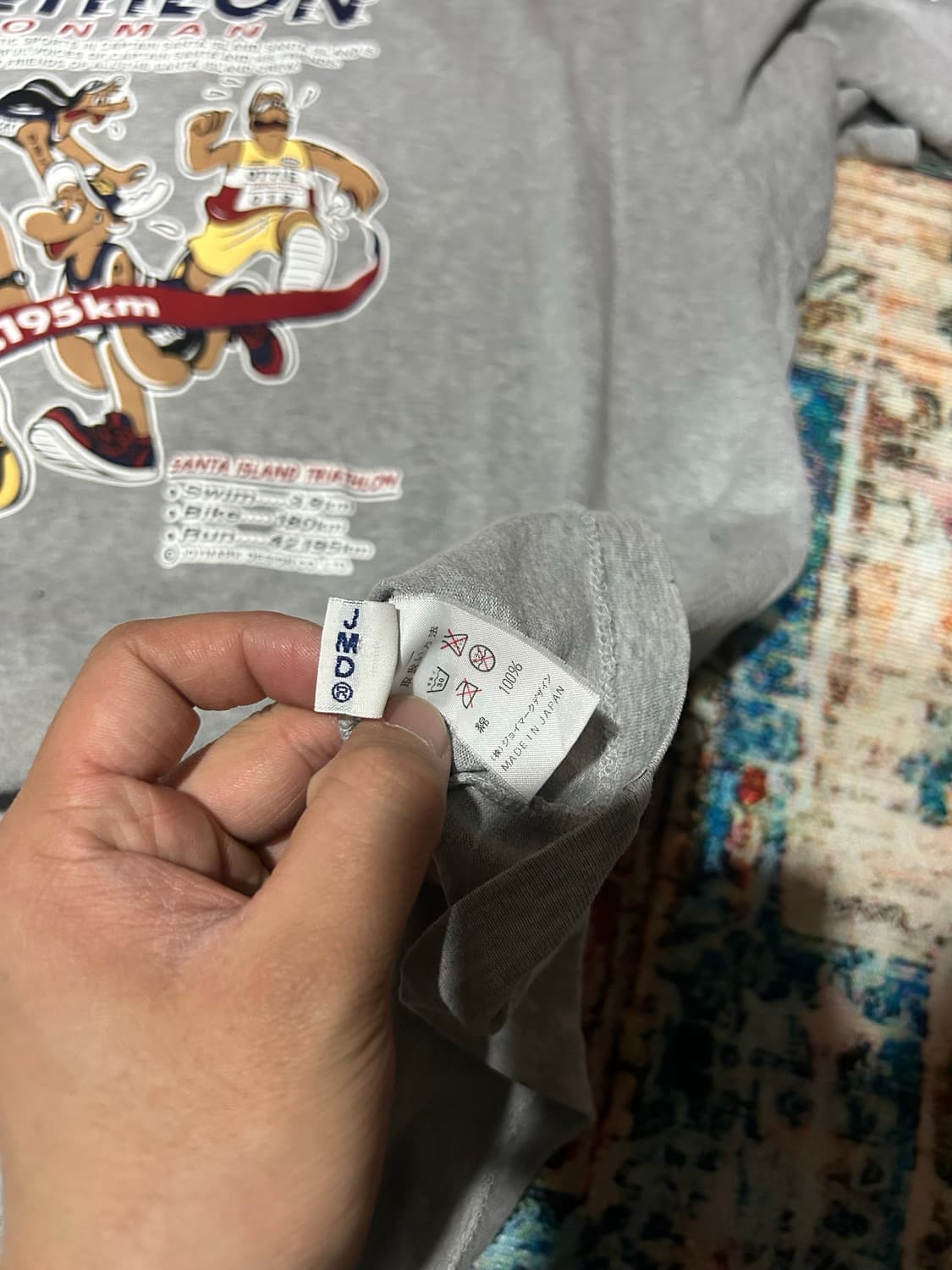 [2XL] 90s 캡틴 산타 철인삼종경기 싱글 스티치 반팔 티셔츠 상품이미지9