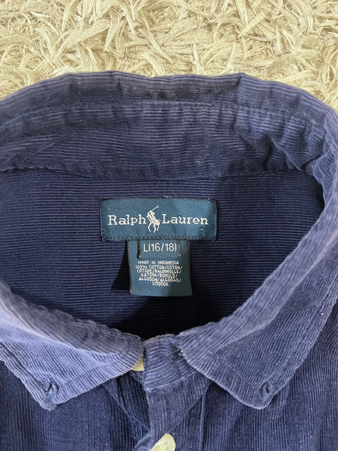 폴로 랄프로렌 코듀로이 셔츠 네이비 상품이미지2