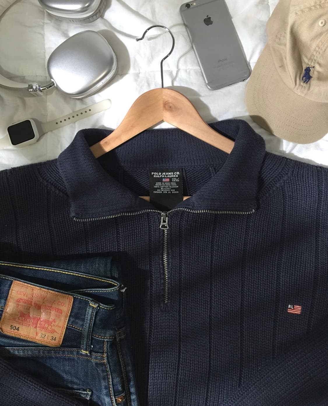 MAN)폴로랄프로렌 니트반집업XXL 상품이미지1