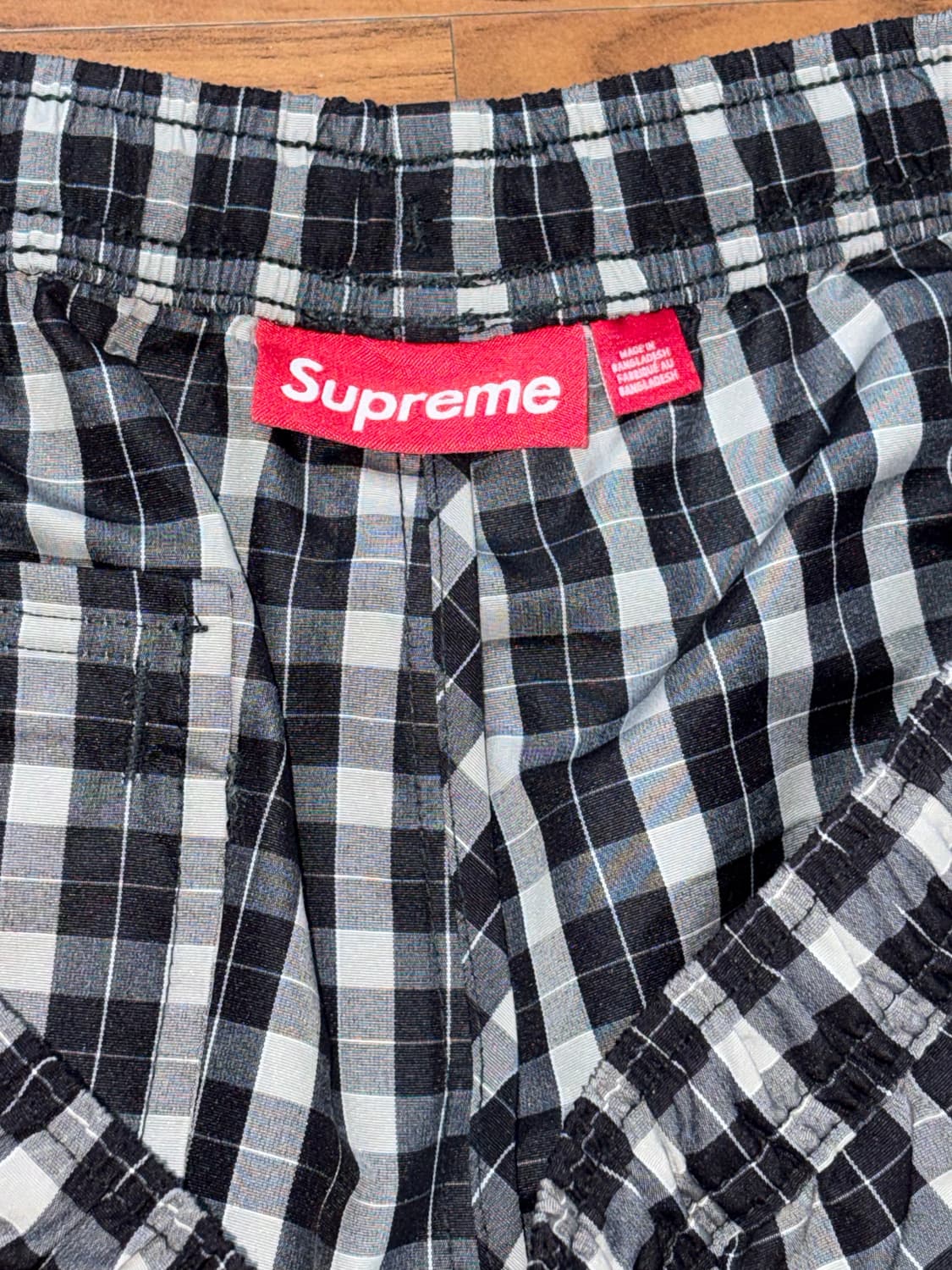 [S급] 슈프림 플레이드 웜 업 팬츠 블랙 25FW 상품이미지3