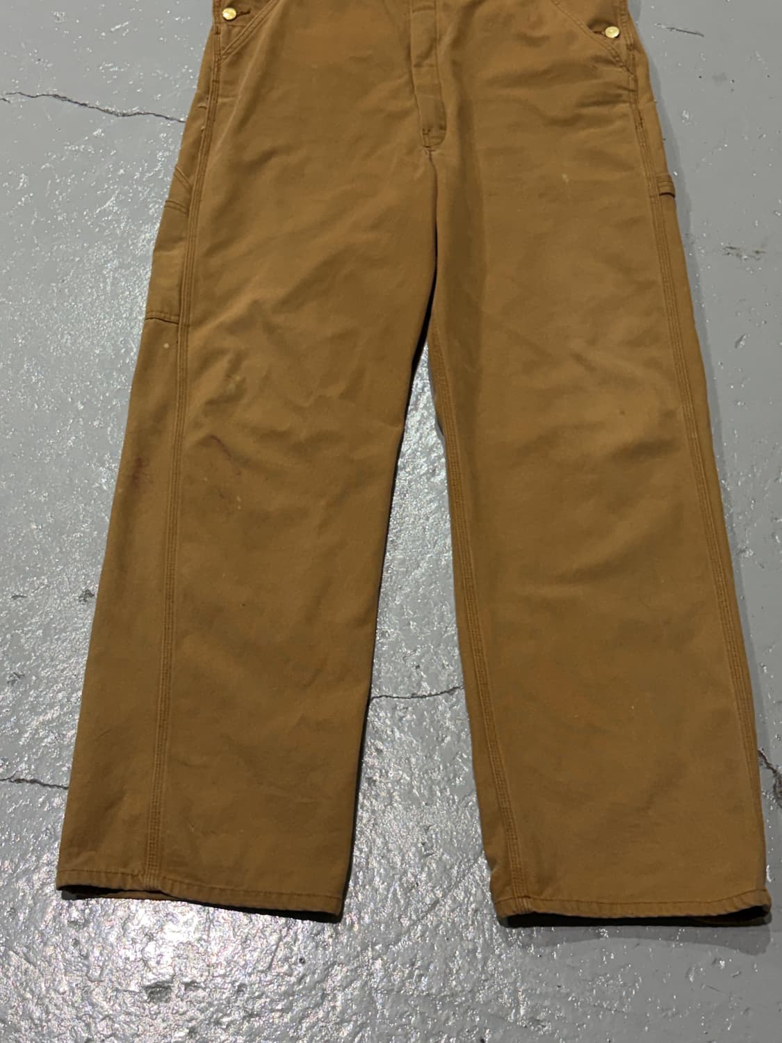 디키즈(Dickies) 빈티지 덕 캔버스 브라운 오버롤 상품이미지4