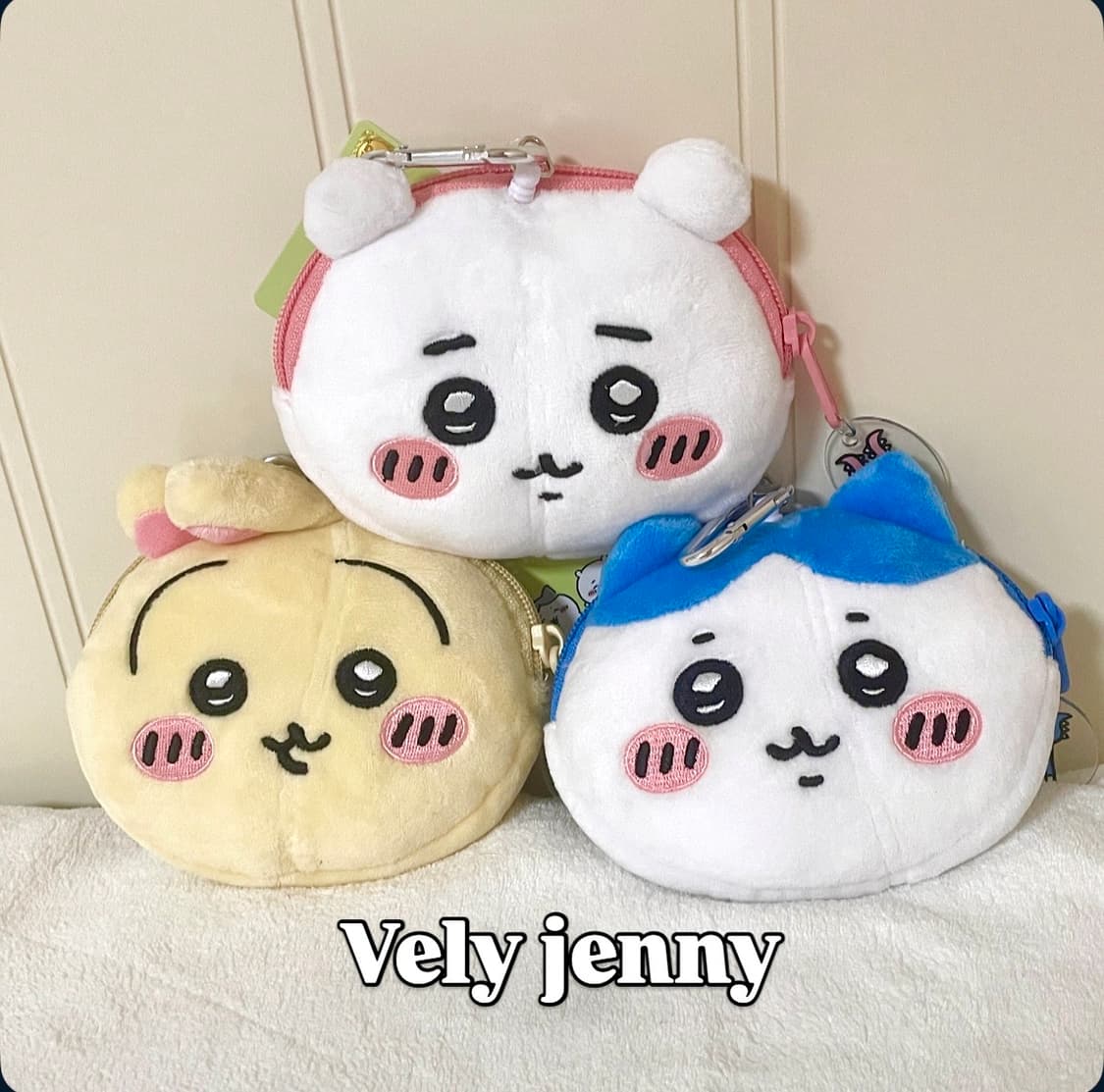 새상품)정품 먼작귀 치이카와 하치와레 우사기 파우치 인형 키링 상품이미지1
