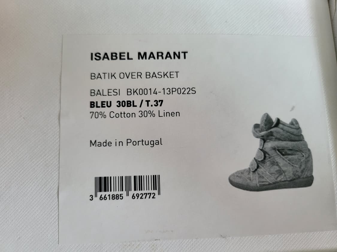 이자벨마랑 데님 하이탑 스니커즈 오버베스킷  상품이미지10