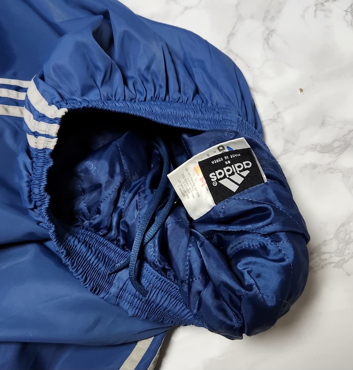 아디다스 삼선 트랙팬츠 바람막이 와이드 바지 로얄블루x그레이 상품이미지6