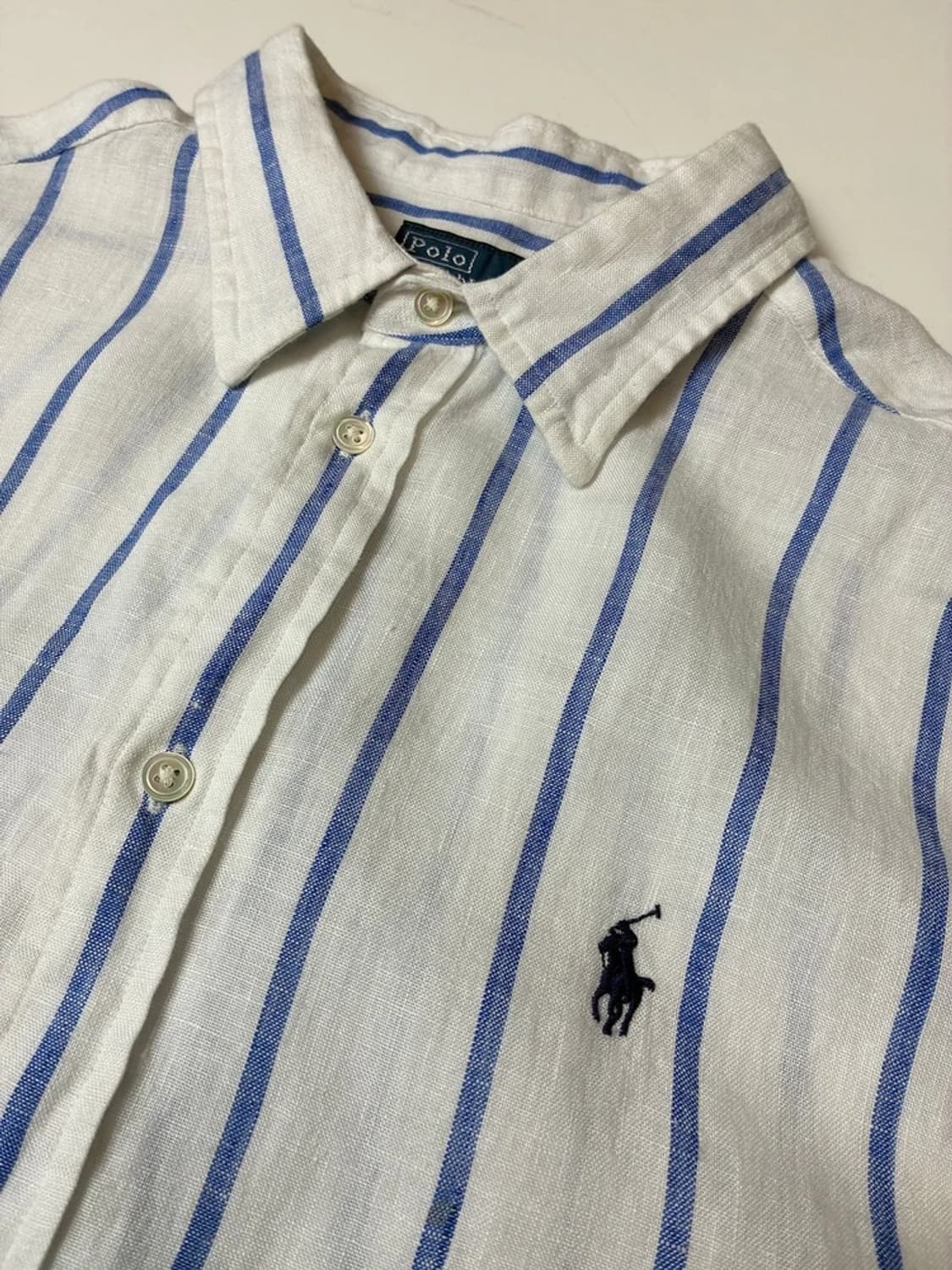 폴로 랄프로렌 화이트탭 신형 100% 린넨 셔츠 PN8410 상품이미지3