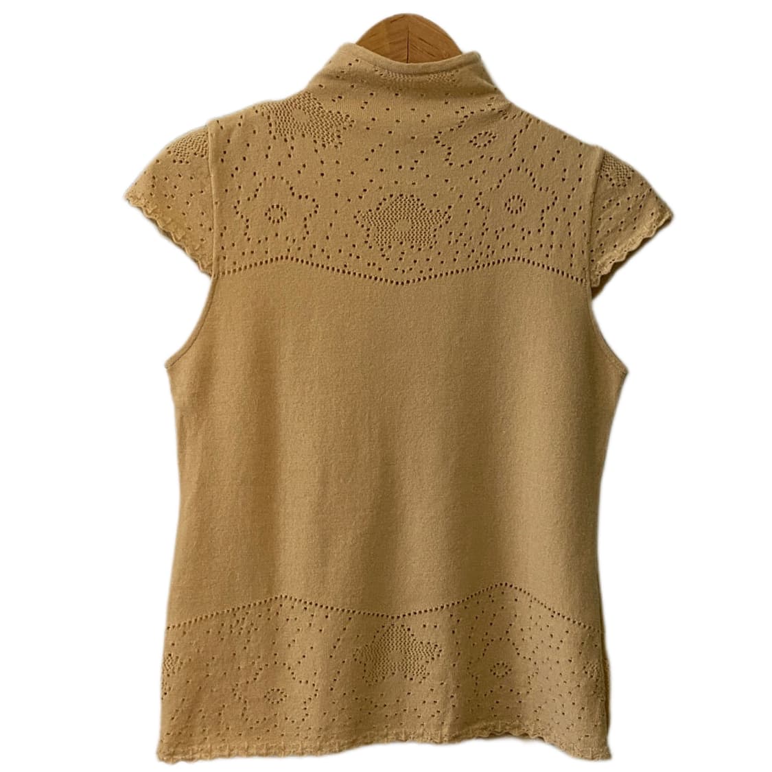 울 폴라 반팔 니트 상품이미지3