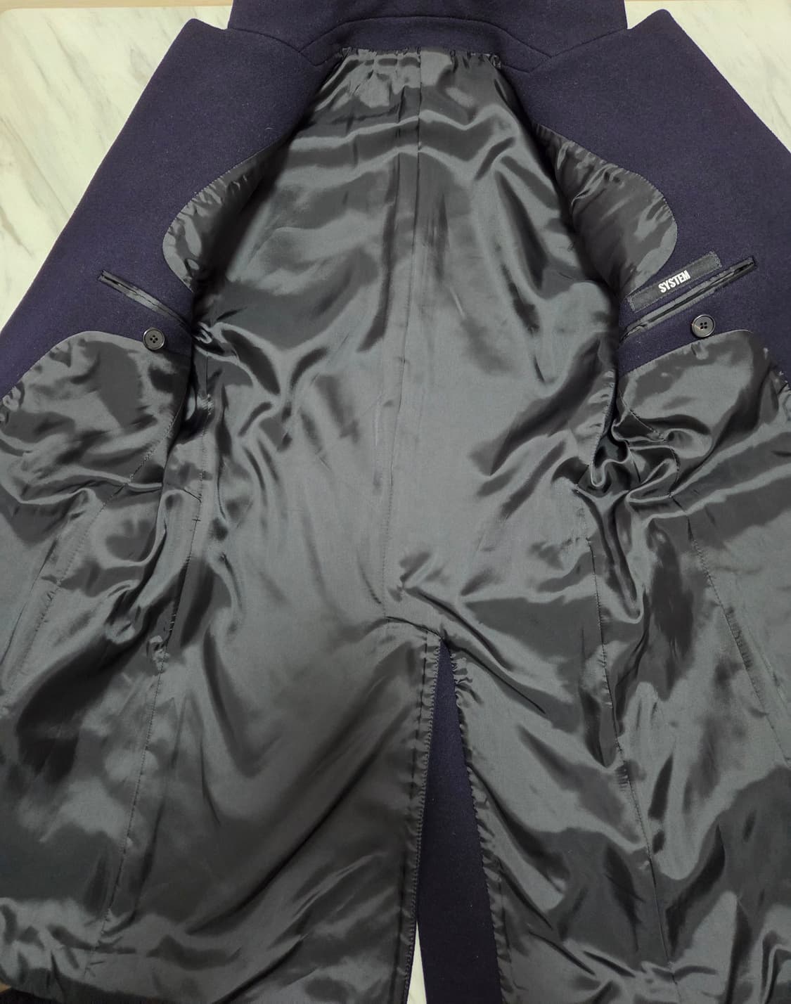 시스템옴므 네이비 싱글 코트 상품이미지8