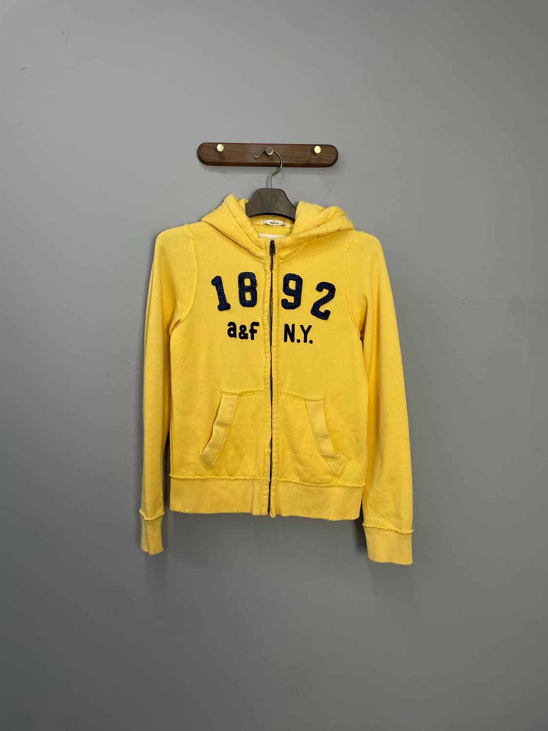 아베크롬비 옐로우 자수로고 후드집업 H1670 상품이미지2