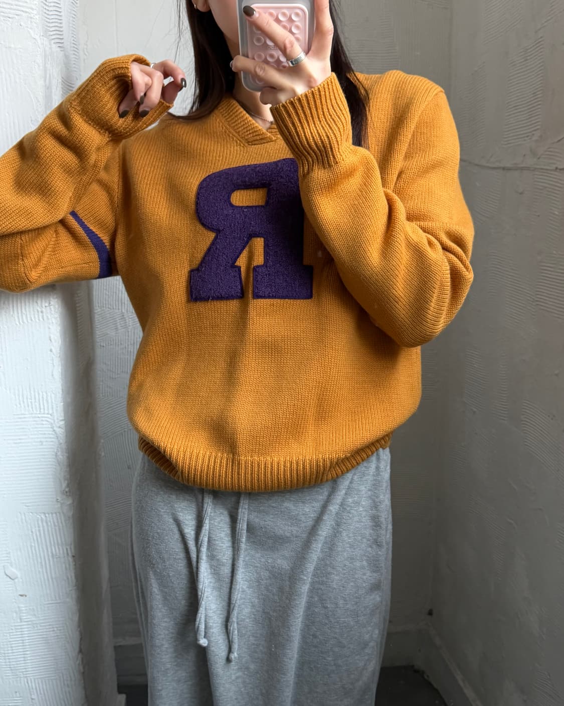 Polo 폴로 랄프로렌 R로고 레터맨 브이넥 울 니트 상품이미지1