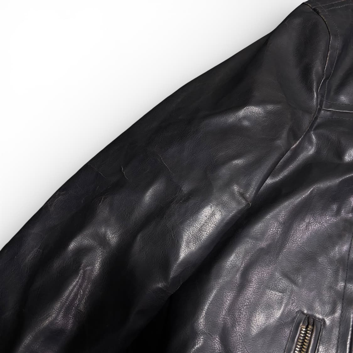 L 리바이스 블랙 후드레이어드 쉐르파 레더자켓 상품이미지4