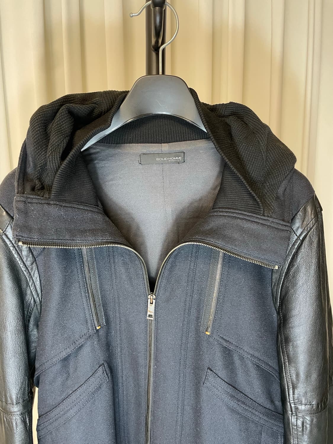 솔리드 옴므 11fw 레더 슬리브 자켓 상품이미지3