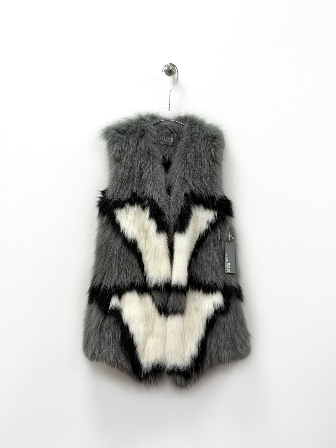 이브 살로몬 다이아몬드 인타르시아 폭스 퍼 트리코트 질레 상품이미지2