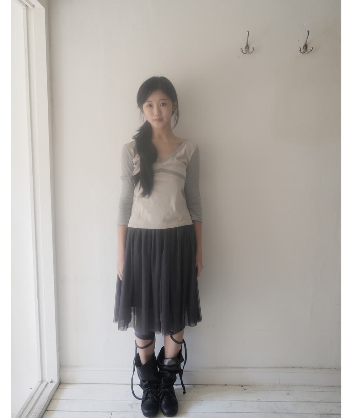 인앤양인하모니 Tulle skirt, charcoal 상품이미지1
