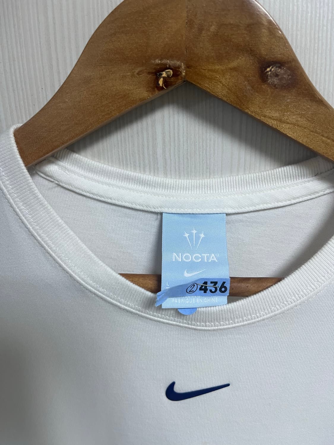 나이키X녹타 (Nike x NOCTA) 화이트 반팔 L 상품이미지5