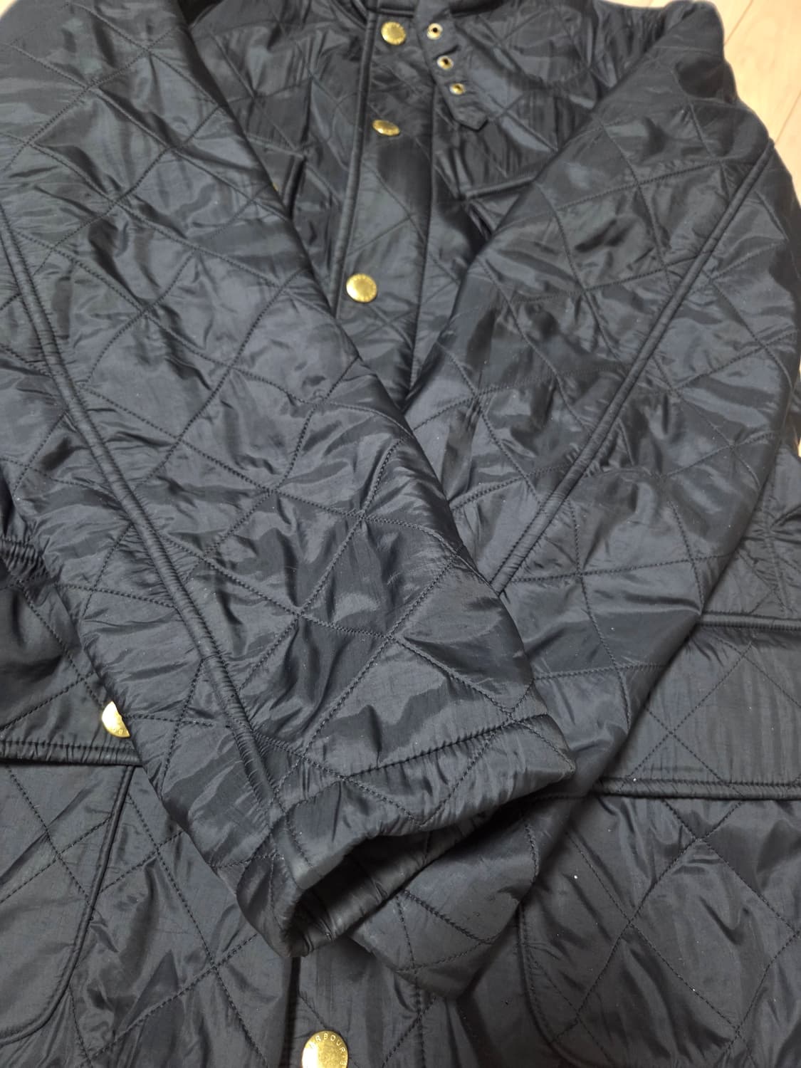 바버인터네셔널 폴라 퀼팅자켓 블랙 m 상품이미지3