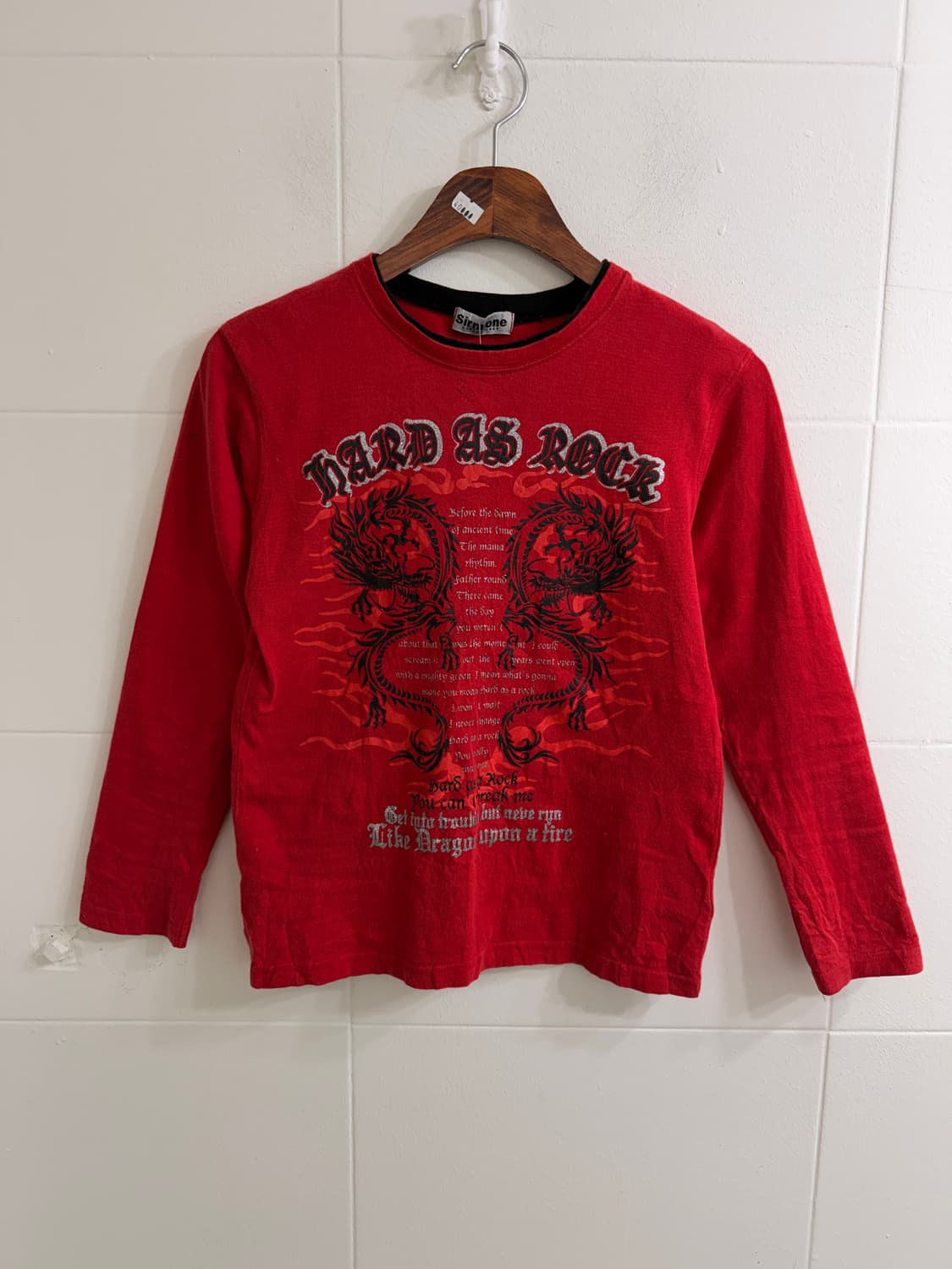 펑크 블랙 레드 자켓 후드집업 상의 세트 상품이미지10