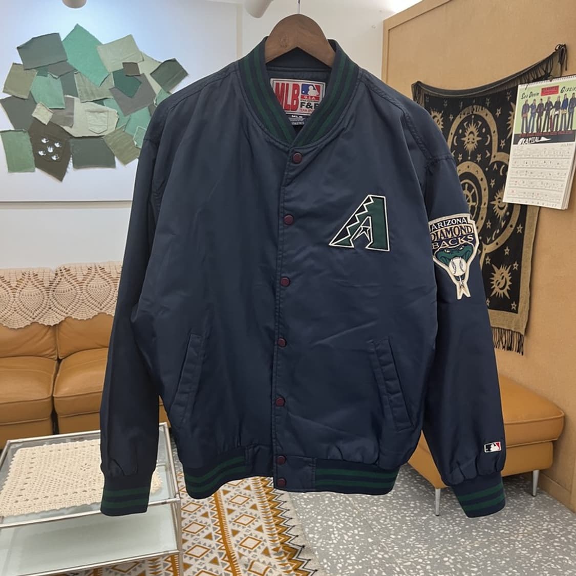 MLB 올드스쿨 레트로 90's 애리조나 바시티 자켓 95 C11075 상품이미지3