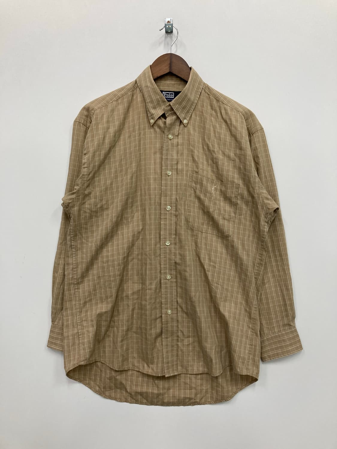 폴로랄프로렌 베이지 체크셔츠 상품이미지1