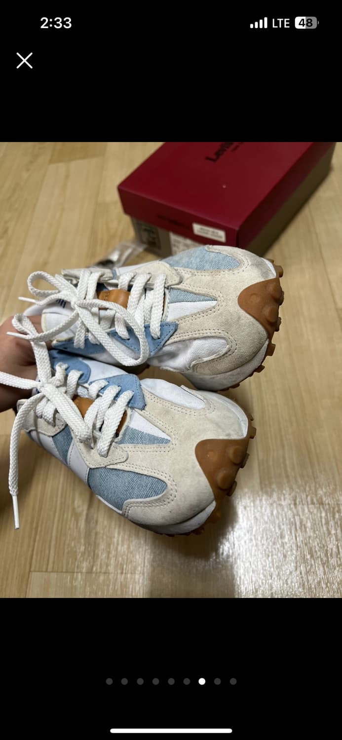 뉴발란스 327 리바이스 콜라보 데님 연청 - 8.5사이즈 상품이미지7