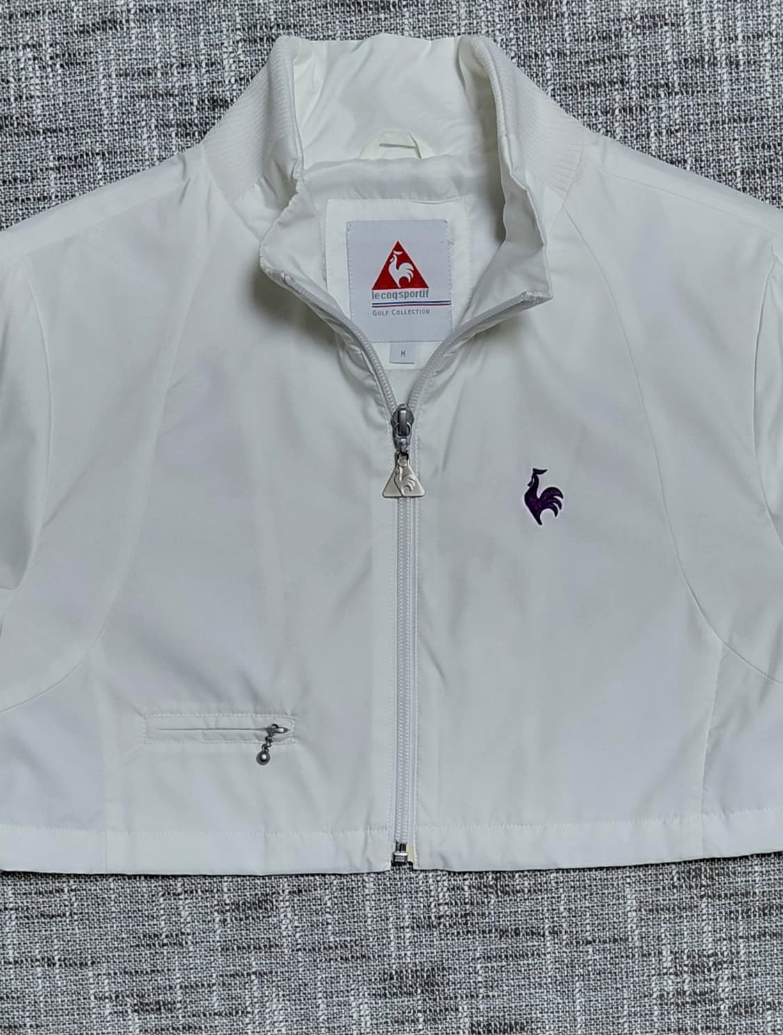 [M] 르꼬끄 골프 크롭 바람막이 화이트 여성 자켓 상품이미지5