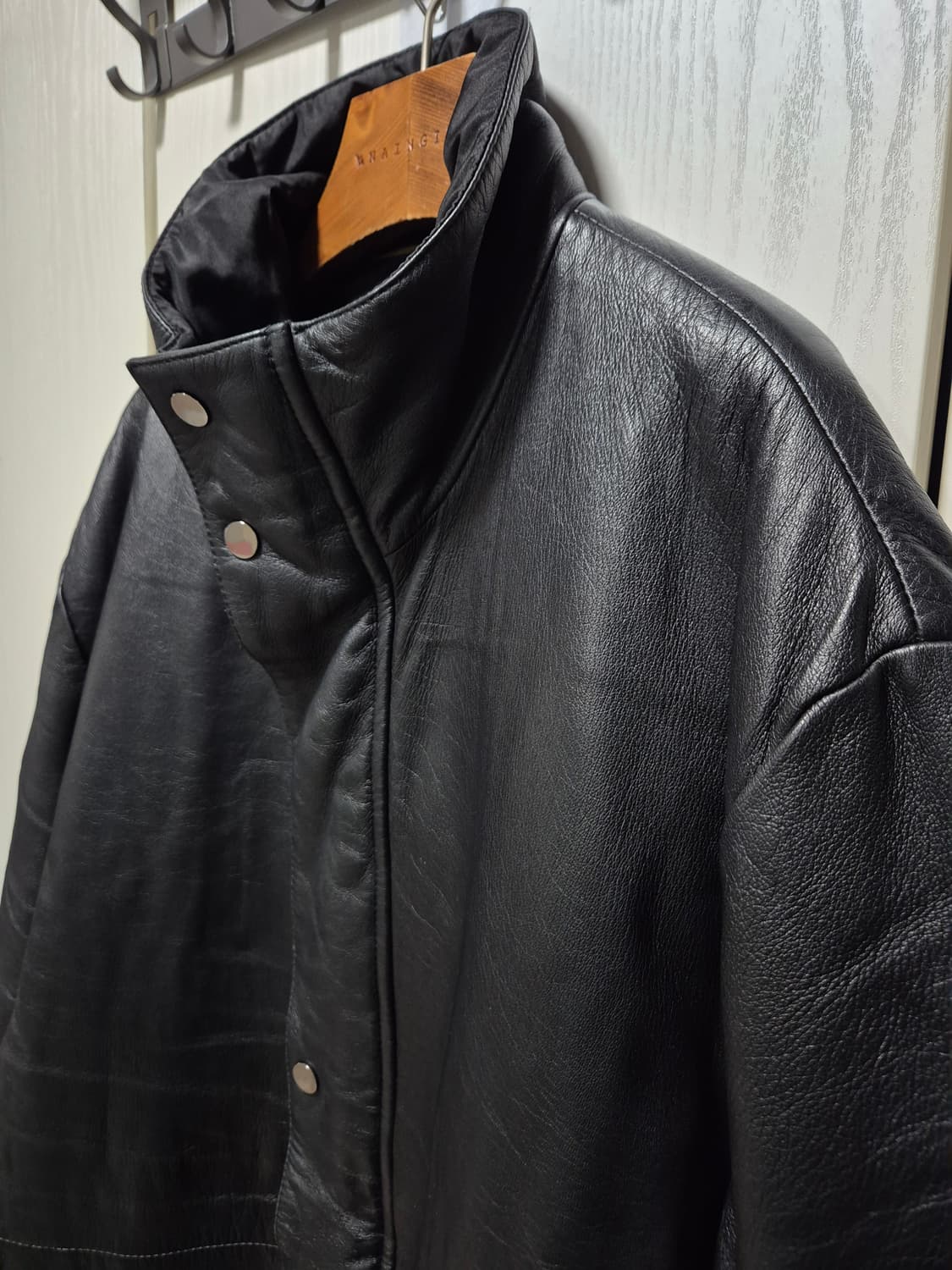 (세일)JPN 블랙 양가죽/패딩 점퍼 (양면) 상품이미지7