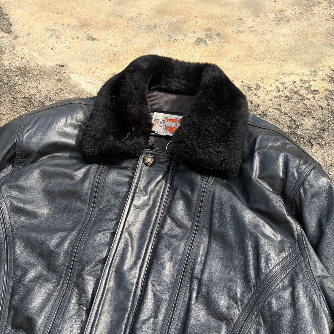 90s Avun Classics 빈티지 소가죽 자켓 XL 상품이미지4