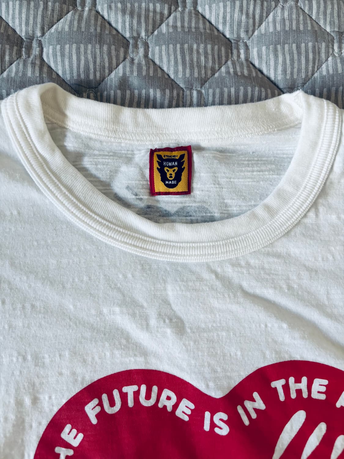 휴먼 메이드 그래픽 롱슬리브 티셔츠 화이트 L사이즈 상품이미지2