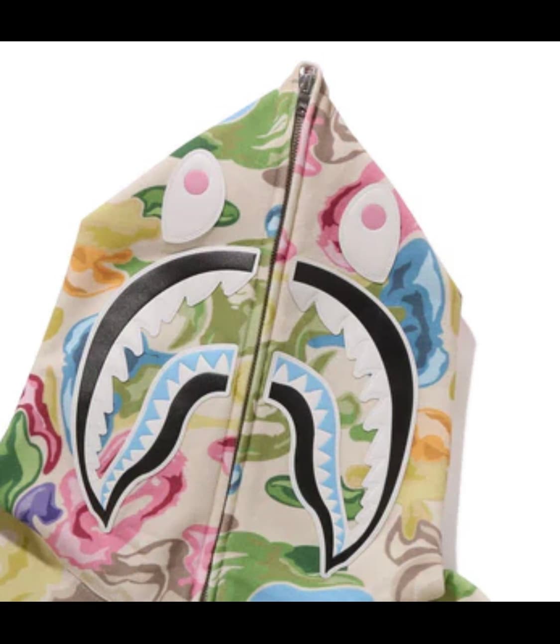 베이프 아트 카모 샤크 후드집업 23FW L 라지 상품이미지2