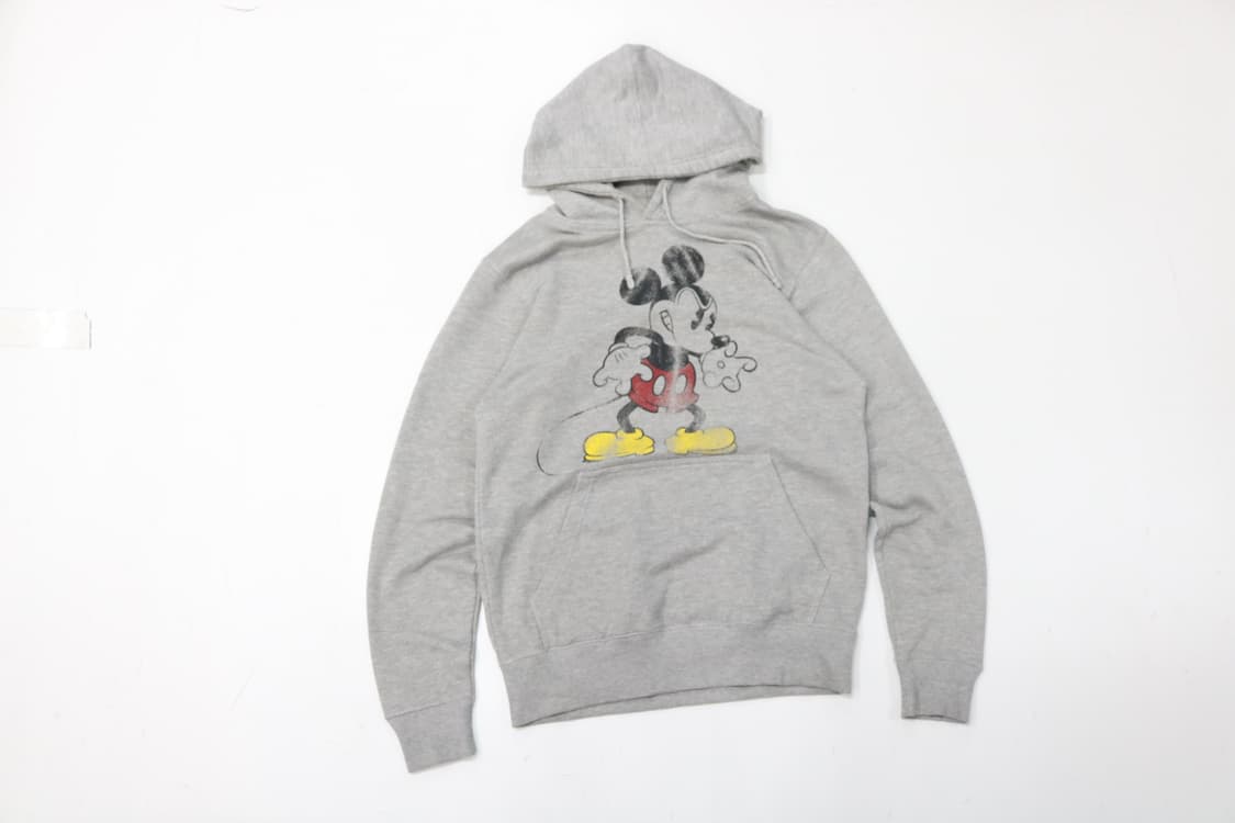 디즈니 빈티지 미키 마우스 크랙 그래픽 후드 티셔츠 상품이미지2