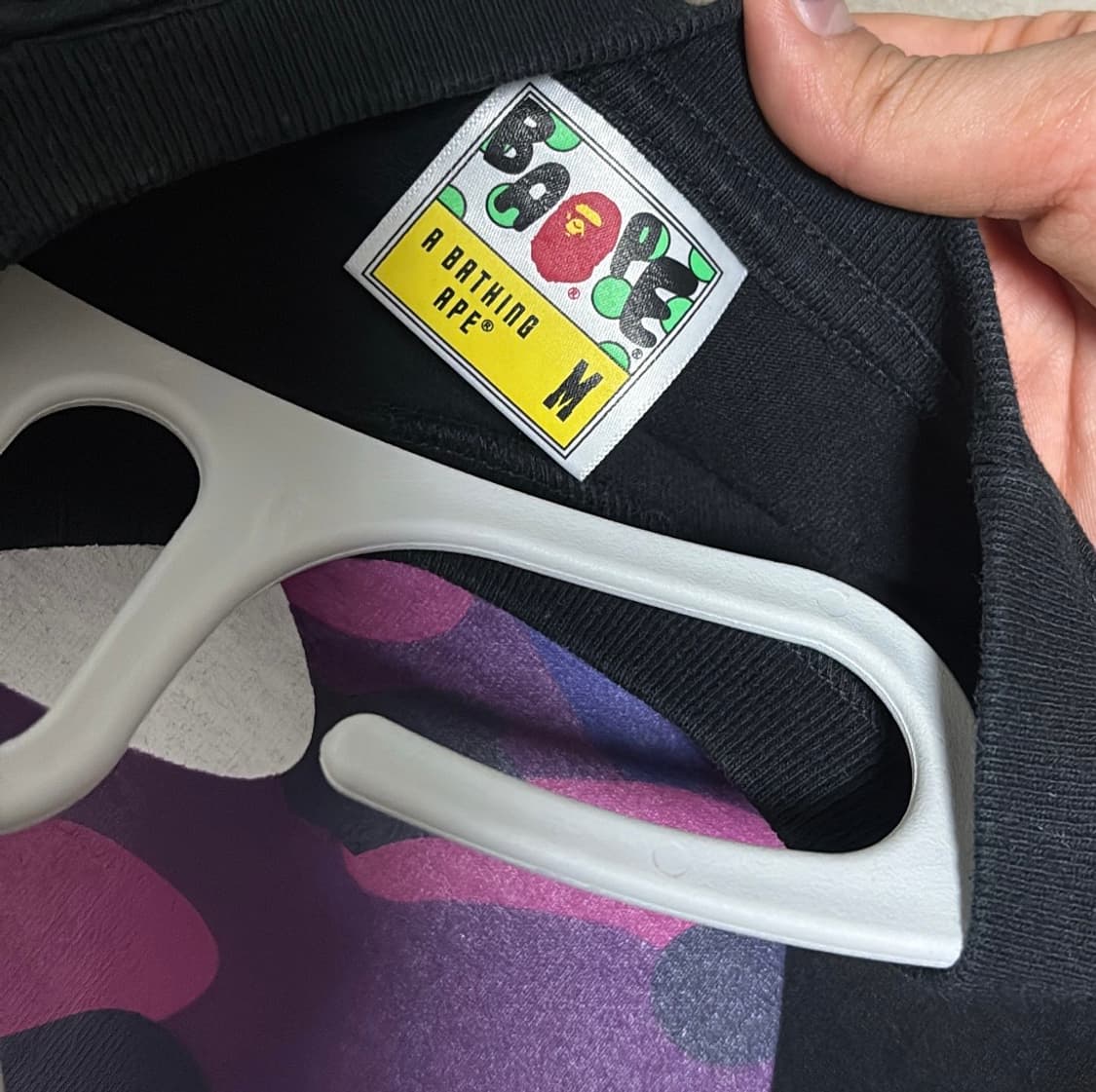 베이프 보라 퍼플 카모 빅헤드 반팔 티셔츠 상품이미지2