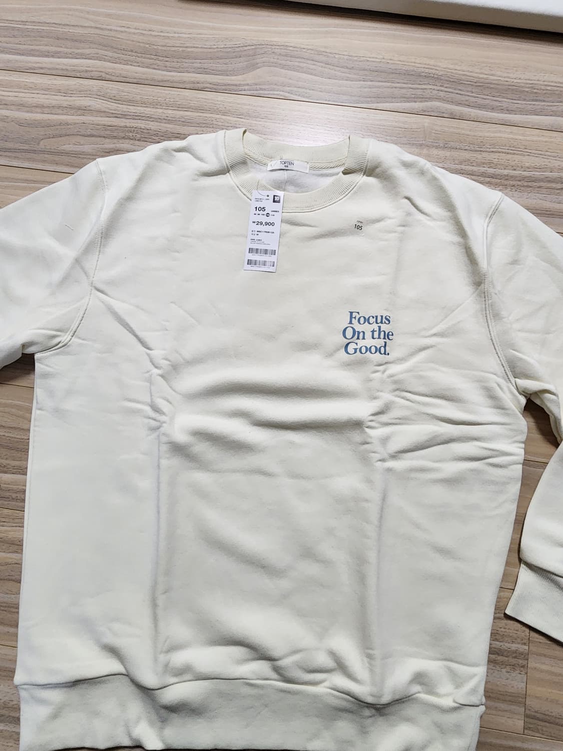 탑텐맨투맨트셔츠105사이즈아이보리 상품이미지1