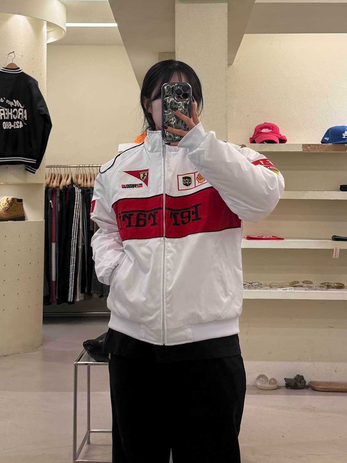 페라리 f1 빈티지 화이트 레이싱 자켓 U1521 상품이미지1